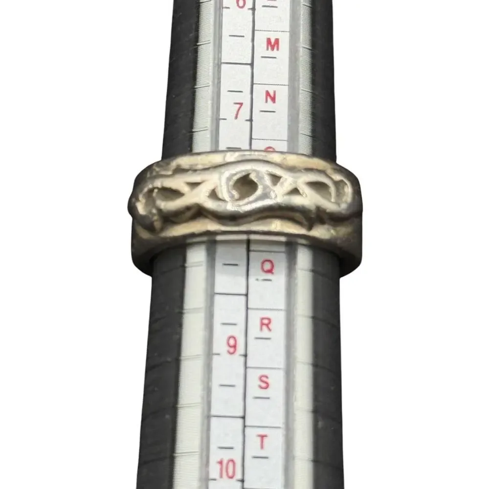 Chrome Hearts Sterling Silver Carved Band Ring – Size ~9 (U.S.)